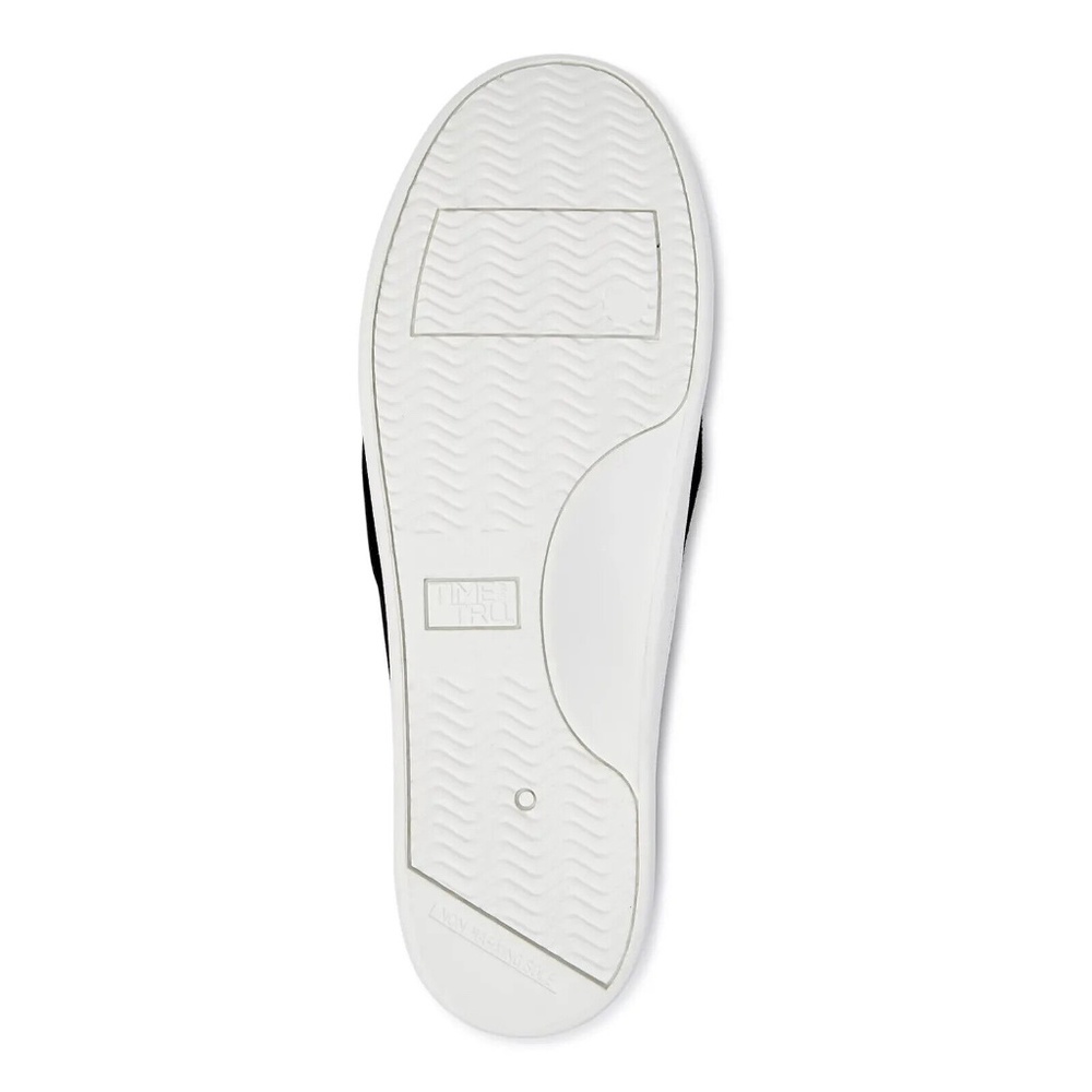 *MEDIUM WIDTH BLACK Time and Tru Women's Scrunch Back Slip-On Sneaker SZ 6 - Picture 5 of 5